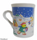 02435 Tazza (Mug) In Ceramica - Natalizia - Pupazzo Di Neve - Tassen