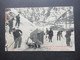 Frankreich AK 1908 Catastrophe De Bareges Htes Pyr. Lawine Deblaiement De La Route Apres L'Avalanche 2.2.1907 - Disasters