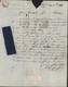 échantillons Tissus Bleu De Cial CAD T12 Bordeaux (32) 24 DEC 1833 Taxe Manuscrite 7 Arrivée Bédarieux - 1801-1848: Precursori XIX