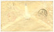 1896 LOCAL POST SHANGHAI 1c Obl. Cachet Rouge +  25c Obl. SHANGHAI Sur Enveloppe Pour L' ANGLETERRE. Verso, Cachet Rouge - Andere & Zonder Classificatie