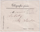 AVANT 1900 - ENVELOPPE TELEGRAPHIE PRIVEE DIRECTION De VALENCIENNES (NORD) - Telegraaf-en Telefoonzegels