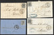 17 Sur 8 Lettres Obli. LP 12 D'Anvers (Voir Dates Dans Description) (Lot 700) - 1865-1866 Perfil Izquierdo