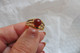 Neuf - Bague Anneau Triple Plaqué Or Sertie Perle En Cornaline Rouge T 54 - Rings