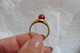 Neuf - Bague Anneau Triple Plaqué Or Sertie Perle En Cornaline Rouge T 54 - Anelli