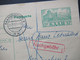 Delcampe - Saarland 1957 Ganzsachen P 41 Ungültig / Beanstandet Mit Nachporto / Roter Stempel Ra1 Nachgebühr F Und T Nach München - Storia Postale