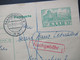 Delcampe - Saarland 1957 Ganzsachen P 41 Ungültig / Beanstandet Mit Nachporto / Roter Stempel Ra1 Nachgebühr F Und T Nach München - Covers & Documents