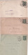 SEMEUSE LIGNEE - 1906/1919 - 3 ENVELOPPES ENTIER DATES 507 / 912 / 940 - TEINTES ! - Standard- Und TSC-Briefe (vor 1995)