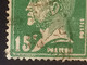 France Belle Variété Pasteur 15c Vert N°171 Impression Défectueuse Pasteur Et Poste Illisible  Oblitéré - Used Stamps