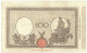 100 LIRE BARBETTI GRANDE B MATRICE LATERALE TESTINA FASCIO 08/09/1926 QBB - Regno D'Italia – Other