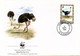 TCHAD. N°649-52 De 1997 Sur 4 Enveloppes 1er Jour. WWF Autruche. - Autruches