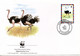 TCHAD. N°649-52 De 1997 Sur 4 Enveloppes 1er Jour. WWF Autruche. - Autruches