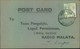 1957, Card To RADIO MALAYA From TANJONG KARANG - Selangor