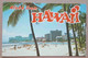 ALOHA FROM HAWAII Waikiki Beach Hotel Area Viewed From Kuhio Beach -  Vg - Oahu