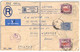 1950, Registered Stationery Envelope (20 X 12,4 Cm) With Additional Franking To England - Tanganyika (...-1932)