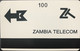 ZAMBIE  -  Phonecard -   Magnétique  -  Singapore'95  -  FAKE  -  Lion -  100zt - Zambia