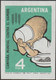 Argentine 1963 Y&T 668 Quatre Essais De Couleurs. Campagne Mondiale Contre La Faim. Enfant Buvant, Petits Pois - Against Starve