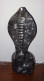 Superbe Sculpture Cobra Orthoceras Fossile Marbre Noir - Otros & Sin Clasificación