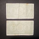 Italy 1944: 2 X 1 Lira Consecutive Serial Numbers - Italia – 1 Lira