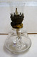 Lot. 1719. Lampe à Pétrole En Verre Transparent En Forme De Poire Avec Une Anse. Mèche Neuve - Luminarie E Lampadari