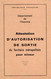 VP18.207 - PALAISEAU 1969 - Commissariat De Police - Attestation D'Autorisation De Sortie Du Territoire Métropolitain .. - Policia