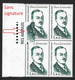 T.A.A.F .N°94a** 4 Variété Dans Un Bloc De 4 Sans Signature Du Graveur. Cote 168€. - Unused Stamps