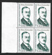 T.A.A.F .N°94a** 4 Variété Dans Un Bloc De 4 Sans Signature Du Graveur. Cote 168€. - Unused Stamps