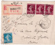 1925 - SEMEUSE - ENVELOPPE RECOMMANDEE De SURGERES (CHARENTE INFERIEURE) - 1906-38 Sower - Cameo