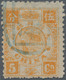 China: 1894, Dowager 5 C. Orange Cancelled By Blue Seal Of Tientsin. - 1912-1949 Republic