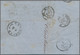 Norwegen: 1859, 2 Sk And A Strip Of Three 8 Sk, "Oskar I.", Each With Cds "CHRISTIANA, 28 10 1859", - Covers & Documents