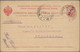 Russische Post In China - Ganzsachen: 1917/18, 4 K. Ovpt. "KITAI" UPU Double Card Question Part Canc - China