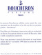 BOUCHERON PARIS - Le Parfum Bague D'Exception - Advertisings (gazettes)