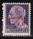 Regno D'Italia Emissioni Locali Mantova 1945 4,40 Su 1 L. Violetto Sass. 6g Certificato MNH** Cv 1200 - Comitato Di Liberazione Nazionale (CLN)