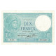 France, 10 Francs, Minerve, 1939, Platet Strohl, 1939-10-12, SUP, Fayette:7.11 - 10 F 1916-1942 ''Minerve''