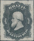 Brasil - Brasile - Brazil,1876 Emperor Dom Pedro - Rouletted ,200R Black, Not Used, Gum,Value:€130,00 - Nuevos