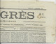 N° 52 TYPO SUR JOURNAL COMPLET PROGRES MERCREDI 24 NOVEMBRE 1875 - 1871-1875 Cérès