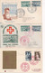 ED-119:FRANCE: Lot Avec 1er Jour Et Obl Sur Timbres Croix Rouge (1952(2)-1953 à 1959) - Lettres & Documents