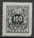 Poland 1923. Scott #J52 (MH) Numeral Of Value - Taxe