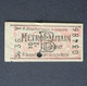 Ancien Ticket Paris 2ème Classe 1926 Publicité Dépôt VINS NICOLAS Metropolitain Railway Tickets 3 - Europe