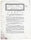 1791 LA LOI ET LE ROI N°405 PAIEMENT BREVETS DE RETENUE - Decreti & Leggi
