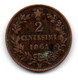 Italie - 2 Centesimi 1861 M TB+ - 1861-1878 : Vittoro Emanuele II