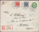 1912. DANMARK.  5 øre Envelope + 10 + 20 øre Frederik VIII On Recommended Envelope Fr... (Michel 55a+) - JF424956 - Briefe U. Dokumente