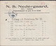 1908. DANMARK.  5 On 4 øre Envelope + 20 øre Frederik VIII On Recommended Envelope Fr... (Michel 55a+) - JF424957 - Covers & Documents