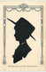 N°18463 - Silhouette Geschn. Von Anton Plocek. Glauchau - Profil D'une Jeune Femme Portant Un Chapeau - Silhouette - Scissor-type
