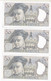 3 Billets 50 Francs Quentin De La Tour 1983 Alphabet P.35, Numéros Qui Se Suivent - 50 F 1976-1992 ''Quentin De La Tour''