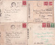 CANADA - 1940/1945 - 4 ENVELOPPES Avec CENSURES De QUEBEC / OBLITERATIONS Dont CACHET SANS NOM DE VILLE ! => VICHY ! - Briefe U. Dokumente