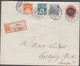 1907. DANMARK.  10 On 8 øre Envelope + 1 + 4 øre Wavy Lines + 20 øre Christian IX Wit... (Michel 49) - JF424982 - Storia Postale