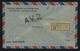 TREASURE HUNT [03389] Thailand 1948 Reg. Air Mail Cover From Bangkok To Switzerland Bearing Bumbiol+Prajadhipok Franking - Thailand