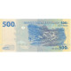 Billet, Congo Democratic Republic, 500 Francs, 2002, 2002-01-04, KM:96a, NEUF - Republik Kongo (Kongo-Brazzaville)