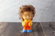 N.O.S. Best Vintage Rubber Toy USSR 1980s Soviet Toy Boy Figurine PONCHIK Brown Hair From Neznaika. Baby Doll - Peluche