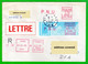 Frankreich France ATM LSA LS09 75513 + C001.01249 Miribel / R-Letter 2.4.1985 / Distributeurs Automatenmarken Etiquetas - 1981-84 LS & LSA Prototipos